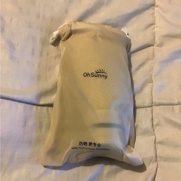 Oh Sunny tan foldable visor hat with carryon bag NWT - Picture 8 of 8